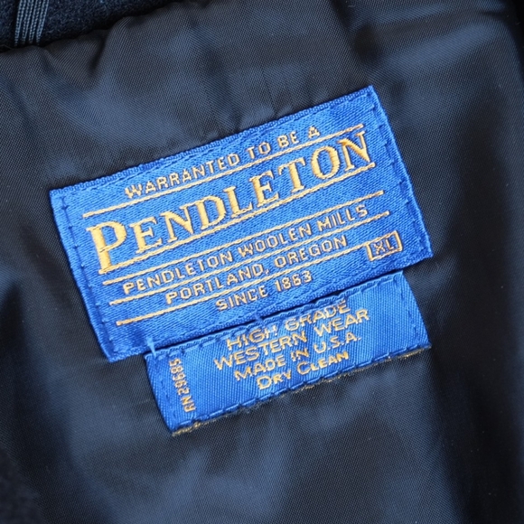 Vintage 90s Pendleton Aztec High Grade Western Wear Wool Cotton Jacket, Size XL - Picture 8 of 10